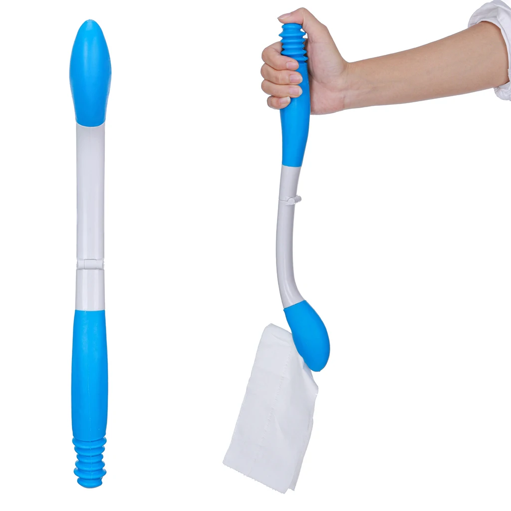

Bottom Toilet Tissue Wiping Aid Personal Hygiene Wand Grip - Ergonomic Curved Handle for People with Limited Range of Motion