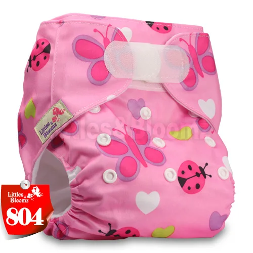 [Littles&Bloomz] Детские Моющиеся Многоразовые, настоящая стандартная ткань, застежка-липучка, карман для подгузников, пеленки, обертывание, подходит для рождения в горшке - Цвет: 804