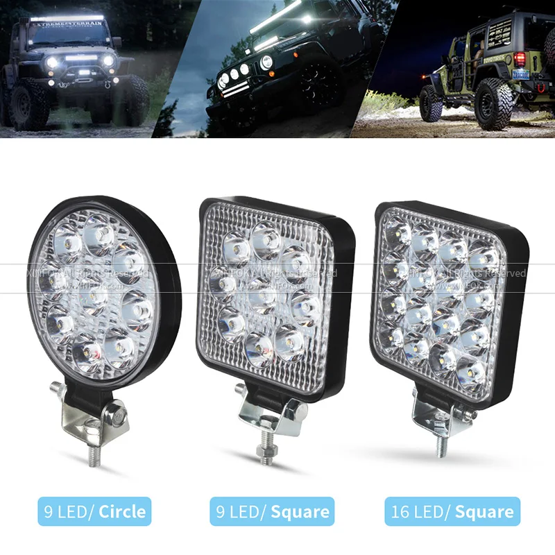 Машинка для стрижки 48 Вт 16led рабочий светильник 12V 24V 9led 27В автомобильные