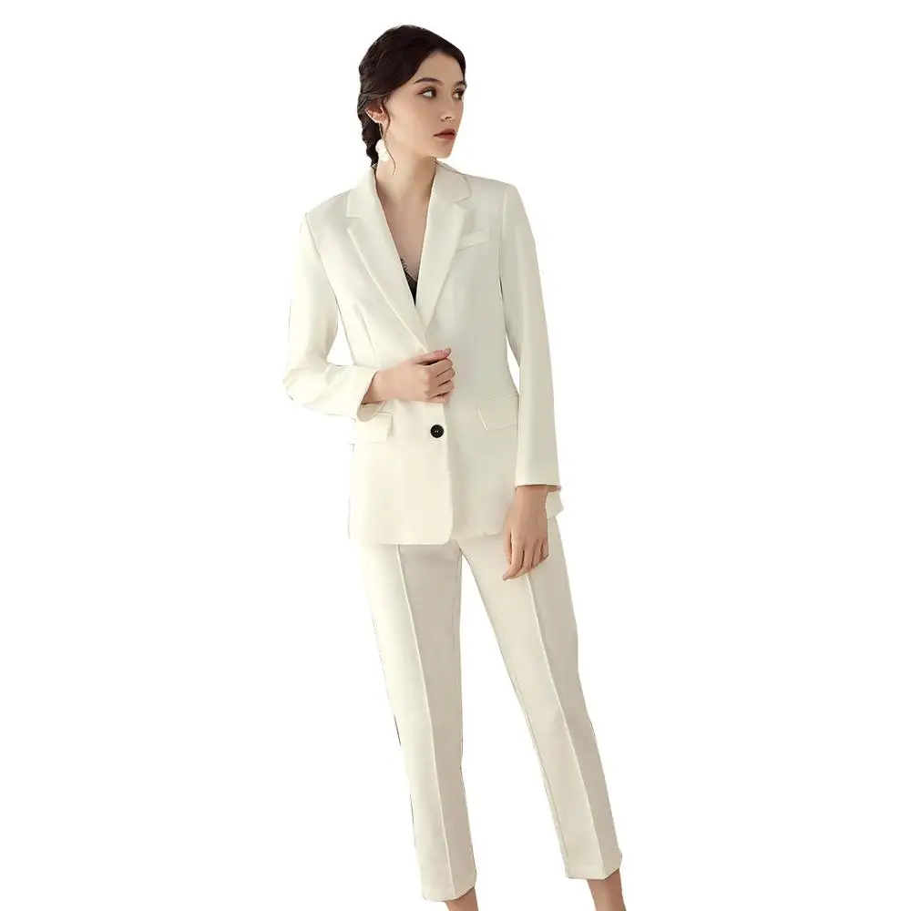 

Suit white favoriteite women's suit new best women's suit two-piece blazer with trousers slim suit trouser female recommend