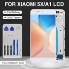 5,5 дюймовый сенсорный экран Catteny для Xiaomi Mi A1, дигитайзер для Xiaomi 5X, ЖК-дисплей в сборе, Замена с рамкой