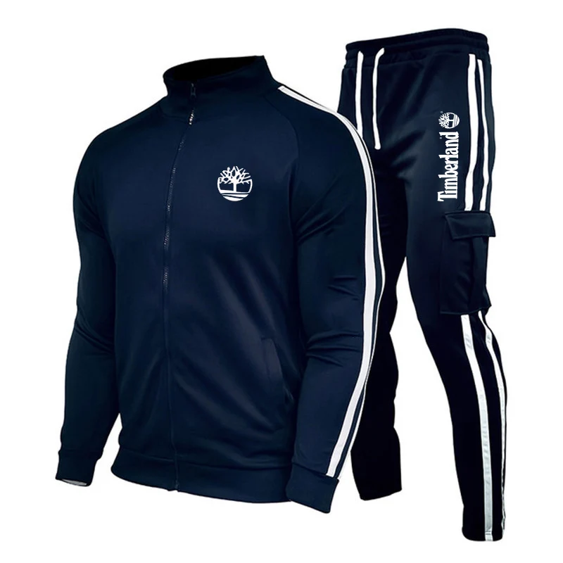 

New Men's Sportswear 2-Piece Men's Jacket Casual Zipper Coat Sportswear + Pants Sweatshirt Sportswear Men's Suit Clothing