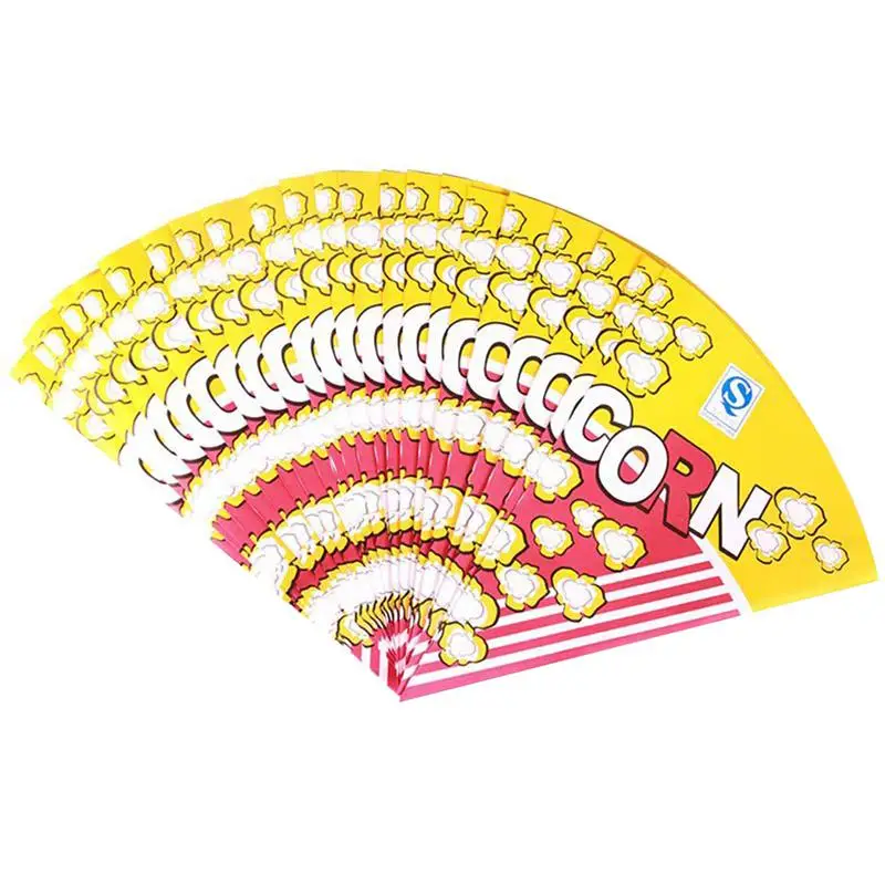 100 шт сумка с рисунком попкорна прочный бумажный стаканчик конический Безопасный