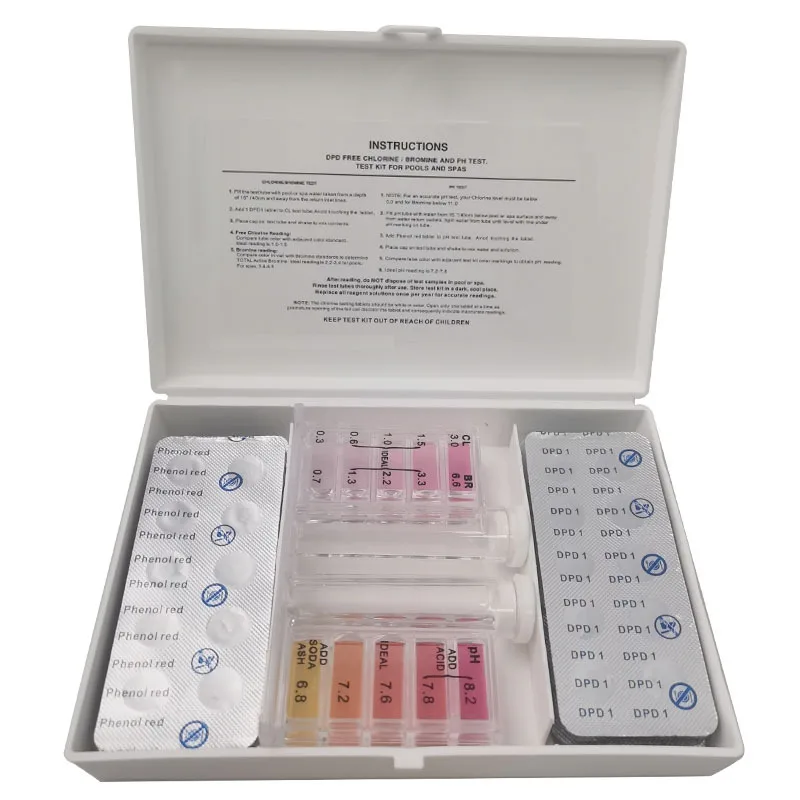 Набор для тестирования качества воды в бассейне включая 100 тестовых таблеток
