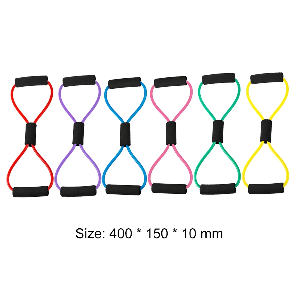 

Rope Rubber Elastic Band 8 Word Yoga Chest Expander Fitness Exercise Equipment Exerciser Equipments Gym Training