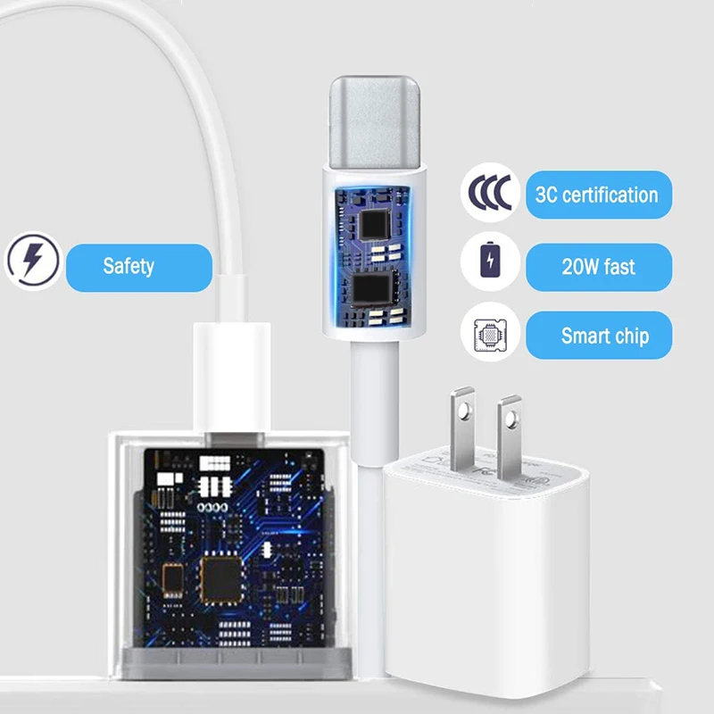 Зарядное устройство с двумя портами USB type-c 20 Вт | Мобильные телефоны и аксессуары