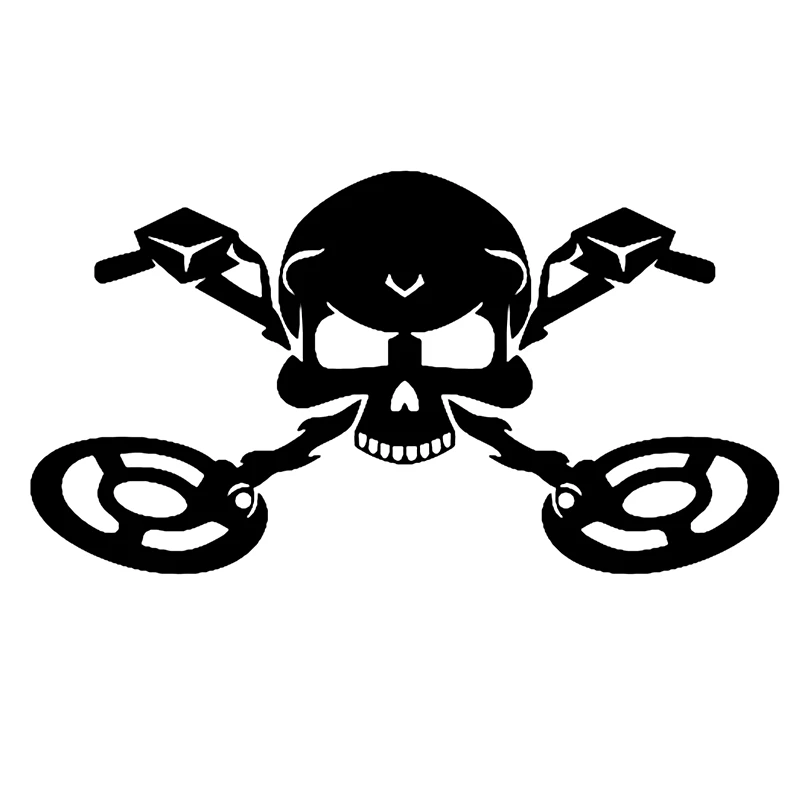 PLAY COOL забавная наклейка для автомобилей череп с металлическими детекторами