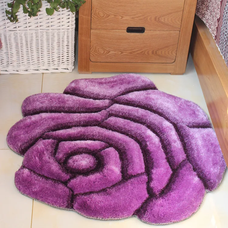Красный/фиолетовый/розовый/серый/зеленый ковер с цветами 3D акриловые плотные