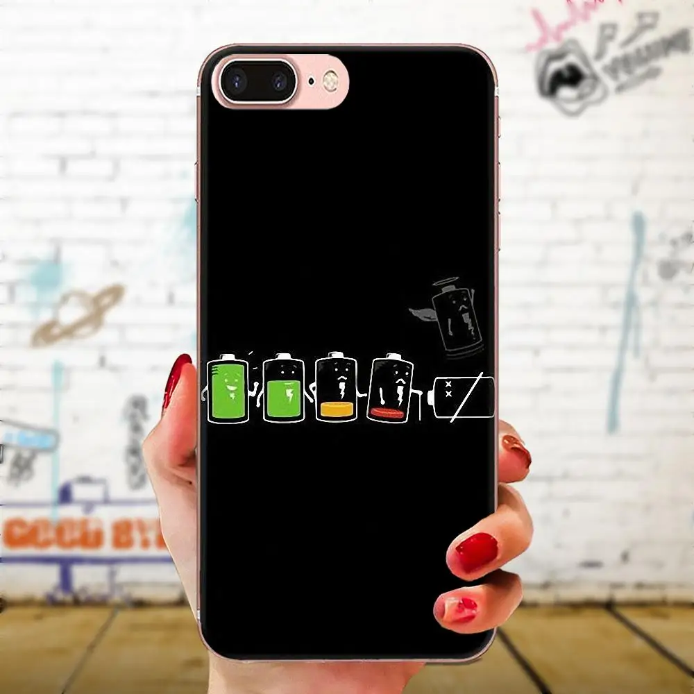 ТПУ Новинка модная батарея Жизненный цикл забавная Футболка для Galaxy J1 J2 J3 J330 J4 J5 J6