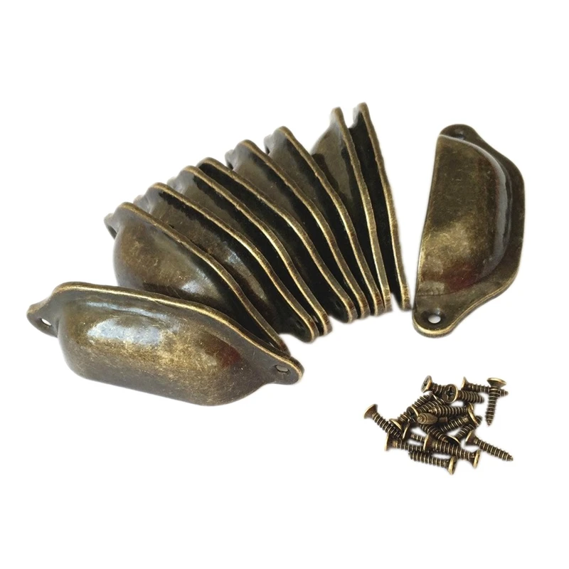 20Pcs Vintage Drawer Door Cabinet Iron Shell Cup Handle Cupboard Knob 9.7cmx3.5cm | Обустройство дома