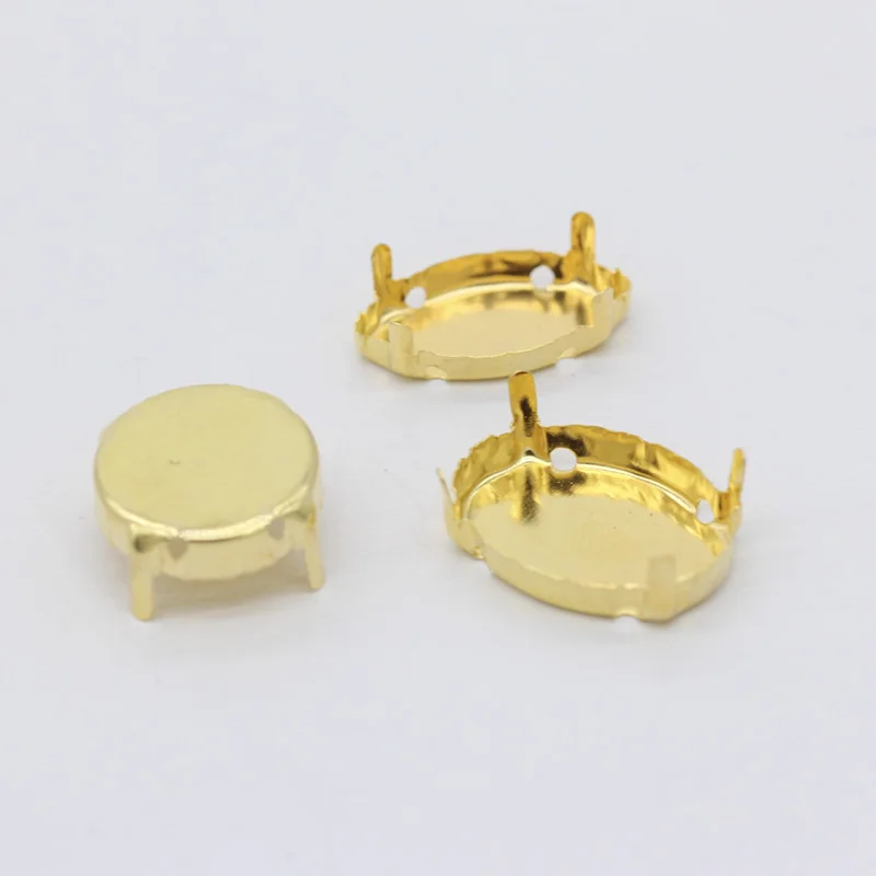 Пустая основа 30p Позолоченный Пустой Зажим для держателя драгоценностей камней