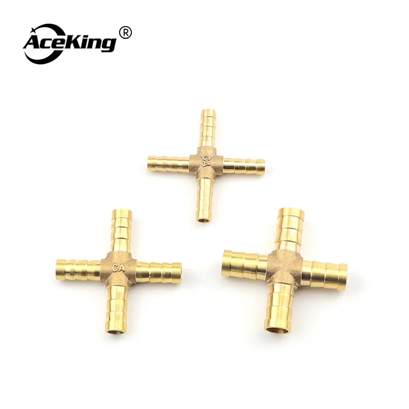 All copper pagoda joint y-type gas pipe three-way straight hose fitting t-type four-way gree head Обустройство дома