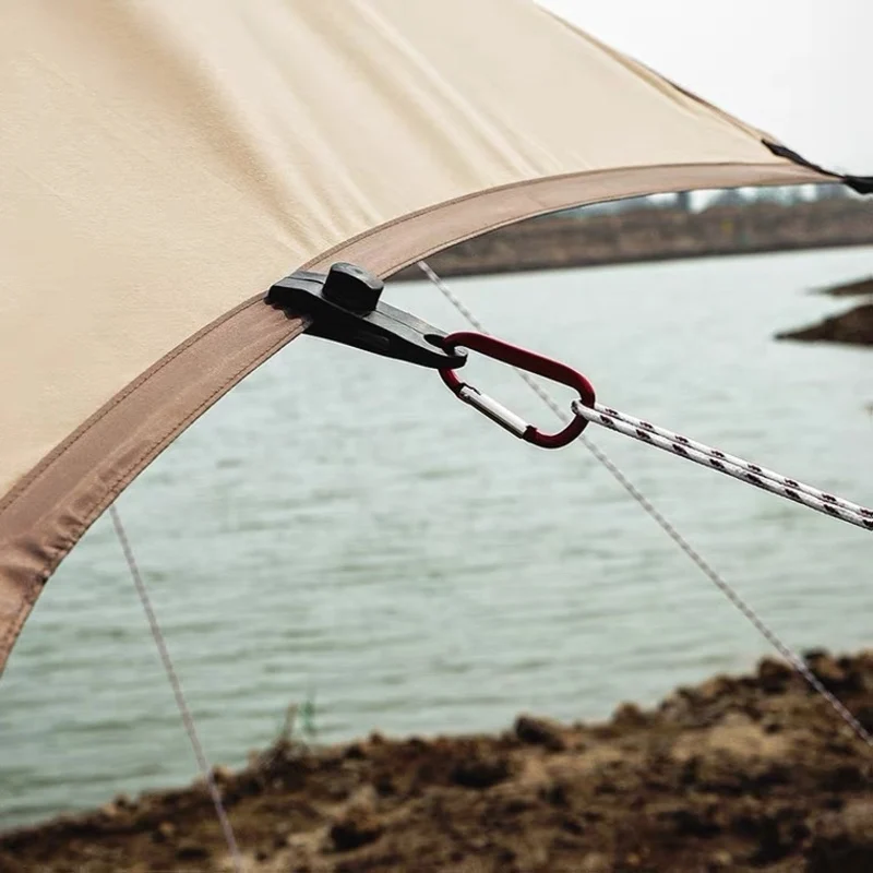 

Tent Tarp Sky Curtain Clips Tarpaulin Awning Clamp Windproof Fixed Portable Multifunction Plastic Buckle Knob Camping Accessory