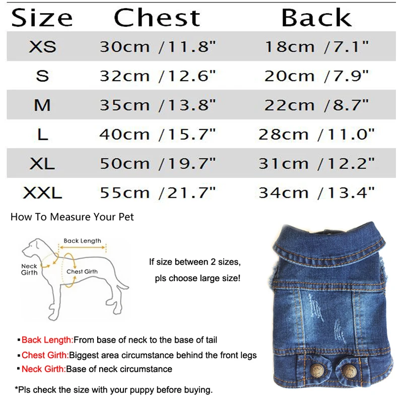 Dog Denim Jacket Fashion Design Jeans Spring Puppy Dog Clothes For Small Medium Dogs Pitbull French Bulldog Chihuahua Pet Appare images - 6