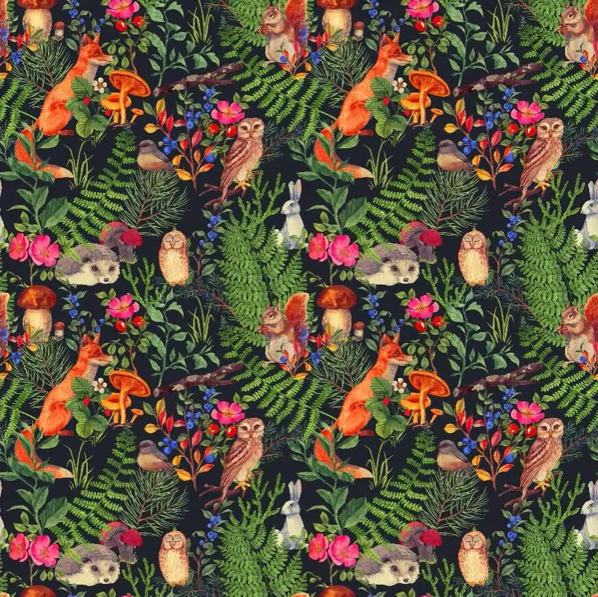 

Пользовательские средневековые обои с тропическим лесом для украшения гостиной, обои с животными, растениями, зеленые растения, фон, наклейки