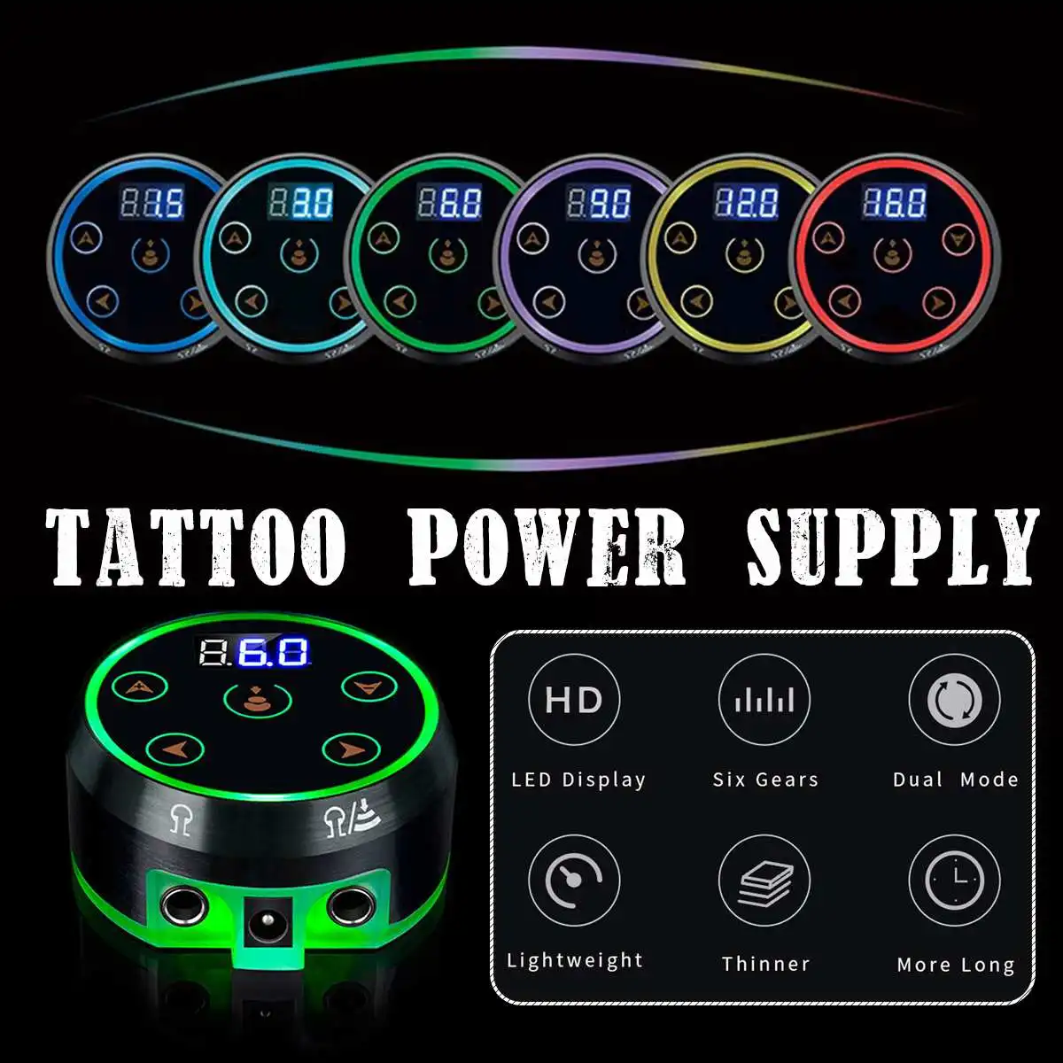 

Tattoo Power Supply Upgrade Digital LCD New Mini LED Touch Pad Power Supplies For Tattoo Rotary Machines Pen For Aurora 2