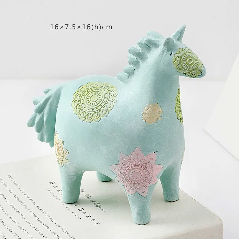 Статуэтка жирафа статуи животных из смолы домашний декор кавайные