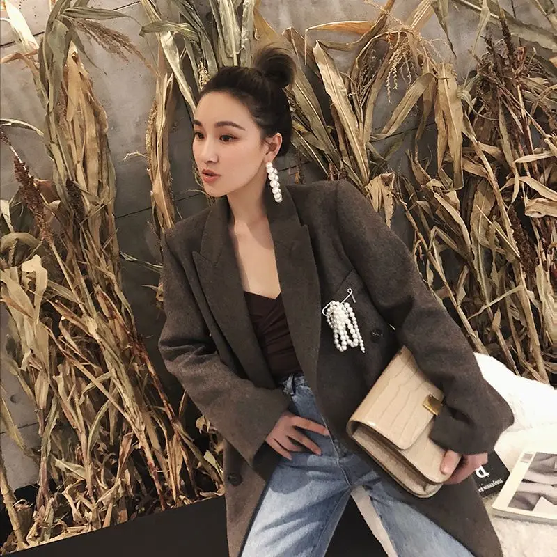 

Korean Fashion Imitation Pearl Brooch Classic Charm High Quality Gift Accessories Simple Double Brooches All-match