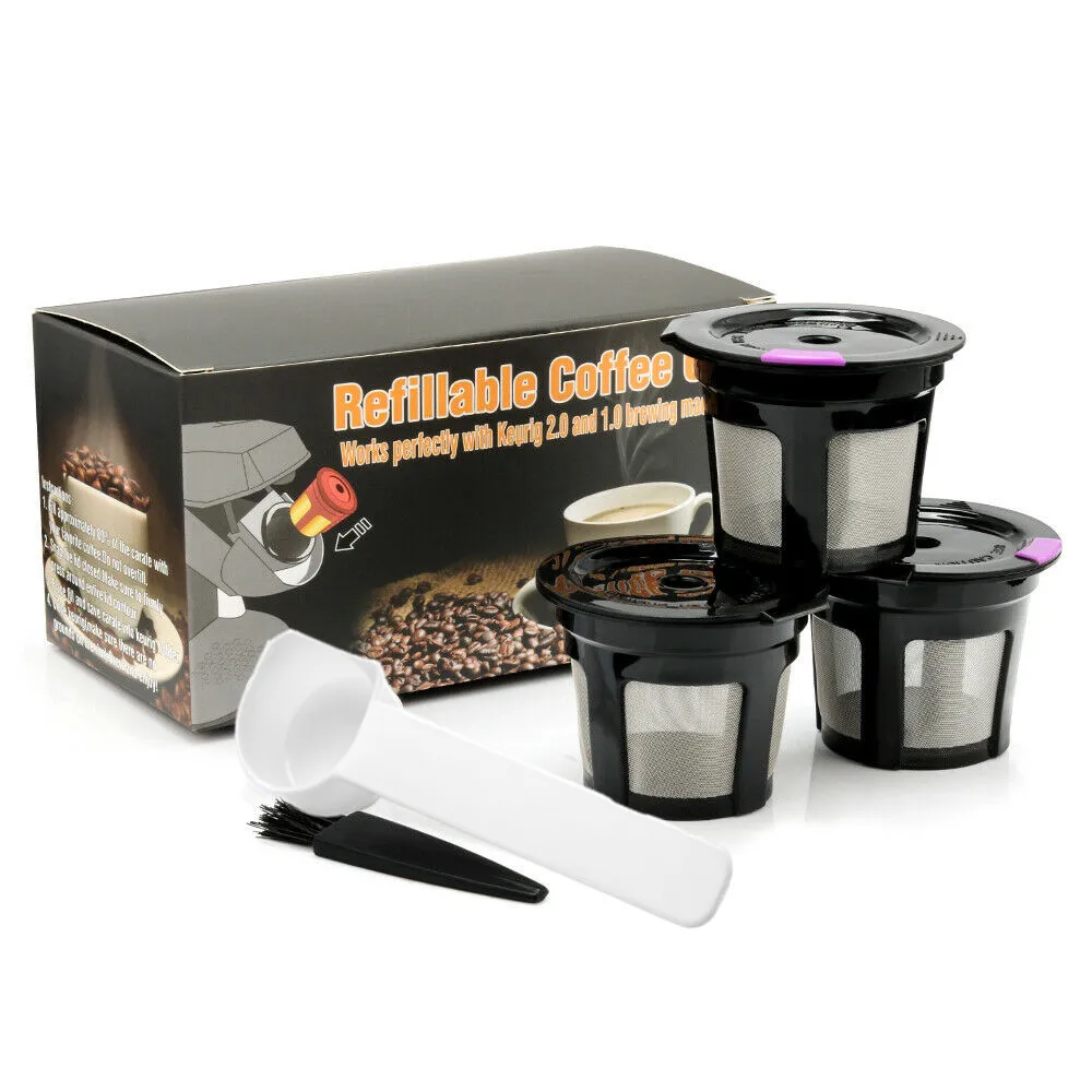 Многоразовые фильтры K cup для кофе графин капсулы совместимы с Keurig Maker Black чашка 1 0