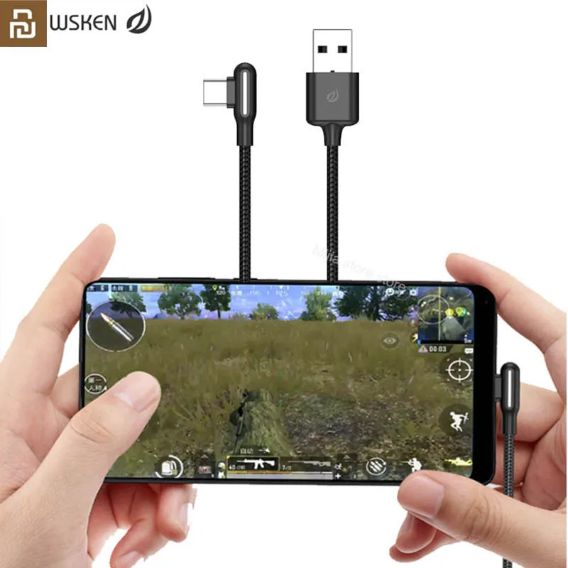 Youpin WSKEN Type C кабель для передачи данных два в одном нейлоновый плетеный
