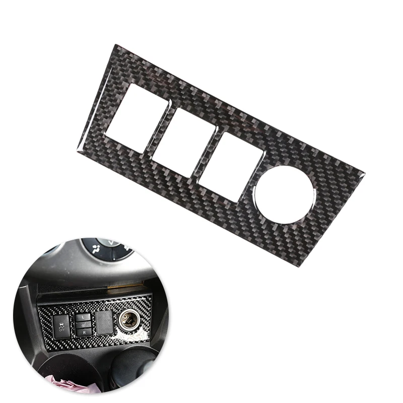 

Для Toyota Rav4 RAV 4 2006 2007 2008 2009 2010 2011 2012 Автомобильный прикуриватель, панель переключателя, крышка, наклейка из углеродного волокна