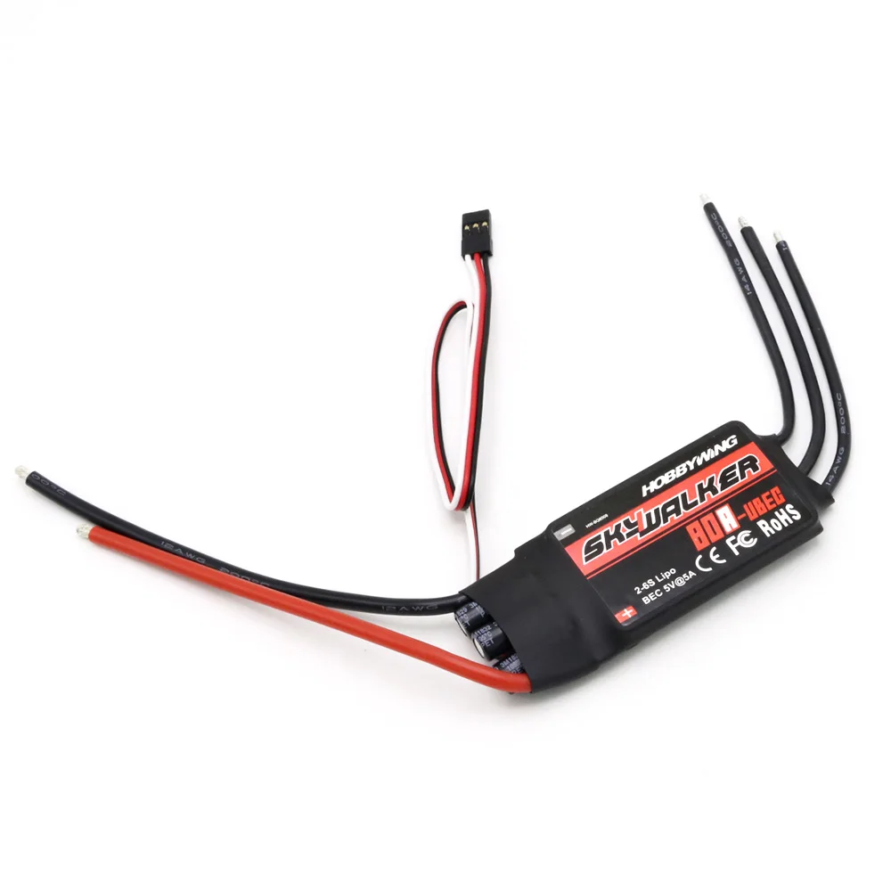 Контроллер скорости Hobbywing Skywalker 40A 50A 60A 80A 15A 20A 30A ESC с UBEC для РУ самолетов вертолетов