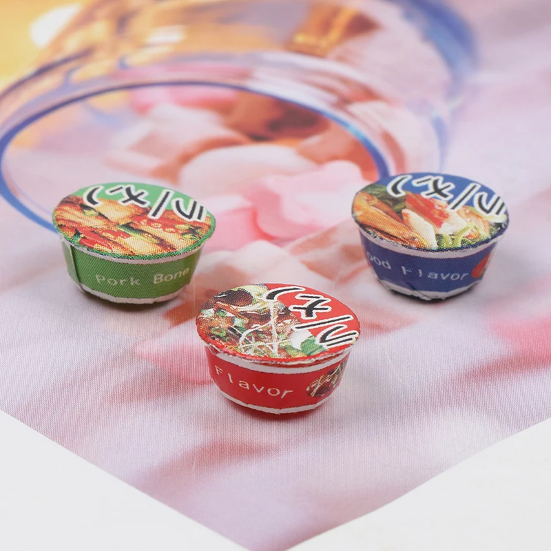 

1pcs Mini Cute 1:12 Doll House Kitchen Simulation Food Miniature Japanese Instant Noodle Decor Fast Food Soup