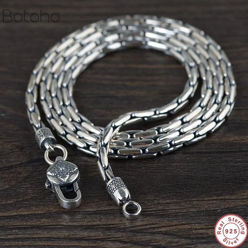 Цепочка мужская длинная из серебра 100% пробы толщиной 3 мм|Ожерелья| |