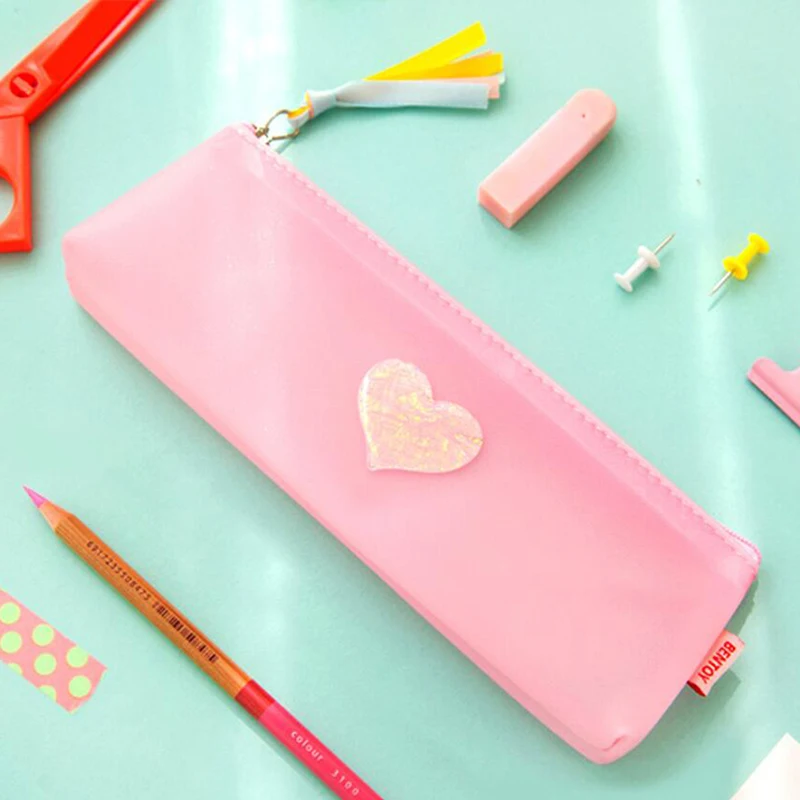 1 шт. милый карандаш из ПВХ в виде сердца|Хранилище для дома и офиса| |