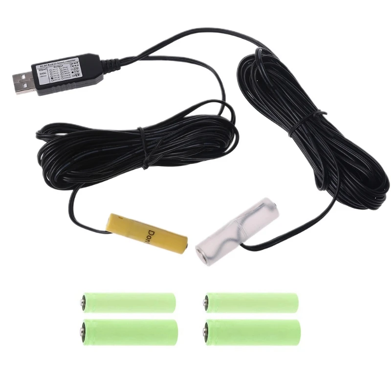 6V AA AAA Батарея Элиминатор кабель питания USB заменить 4 шт. 1 5 V 95AF|Адаптеры AC/DC| |