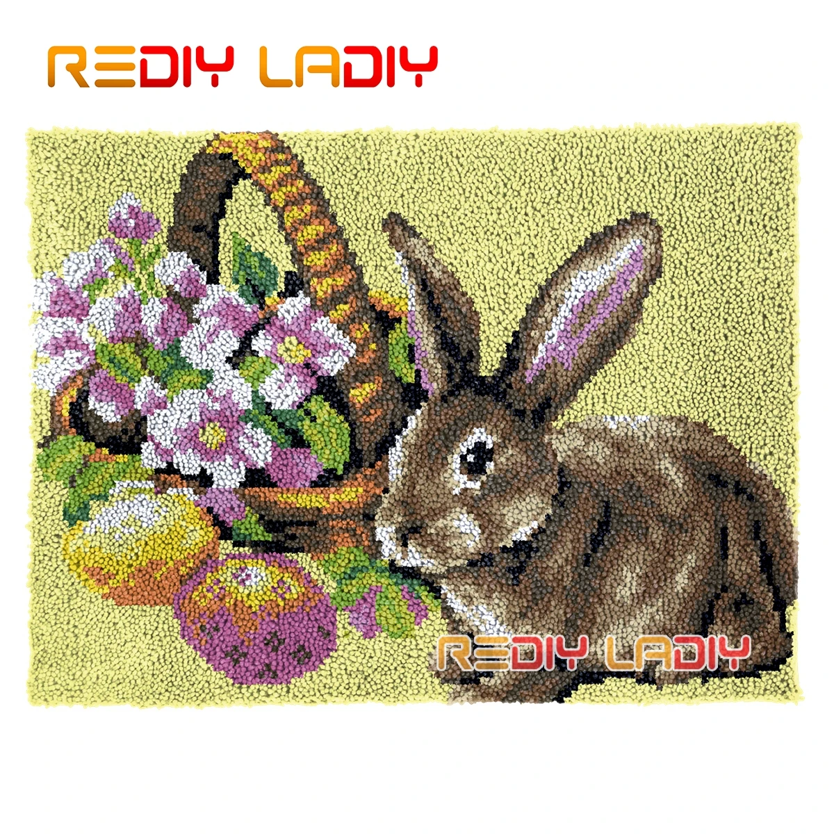 

Набор крючков с защелкой, плюшевый Настенный Ковер с цветами кролика, ковер «сделай сам», ковер из крупной пряжи, декоративная подушка, напо...