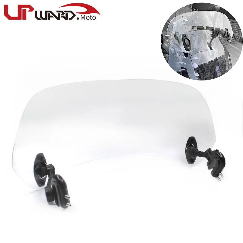 

Universal Motorcycle Risen Adjustable Wind Screen Windshield Spoiler Air Deflector for Honda BMW F800 R1200GS KAWASAKI YAMAHA