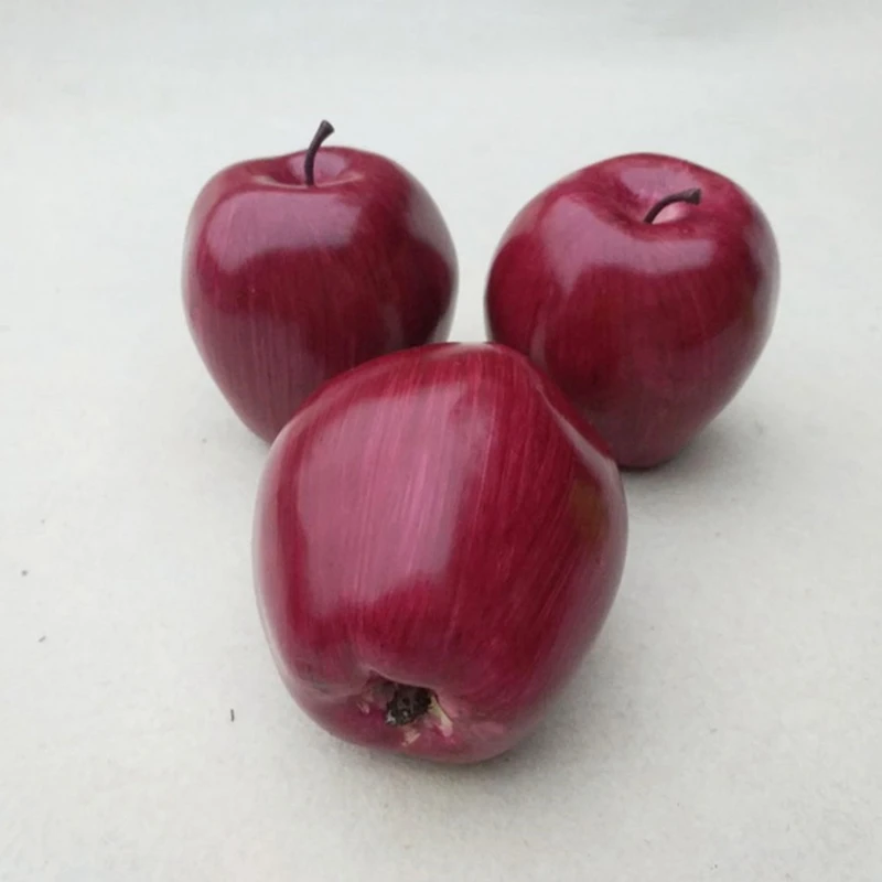 12 шт. красные искусственные яблоки диаметром вкусные фрукты для Кухня дома