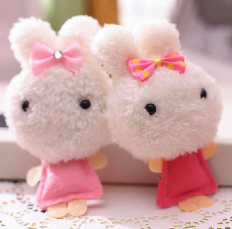 25 шт./лот Kawaii Bunny Плюшевые игрушки цветок 12cmRabbit мягкие игрушки-животные маленькие