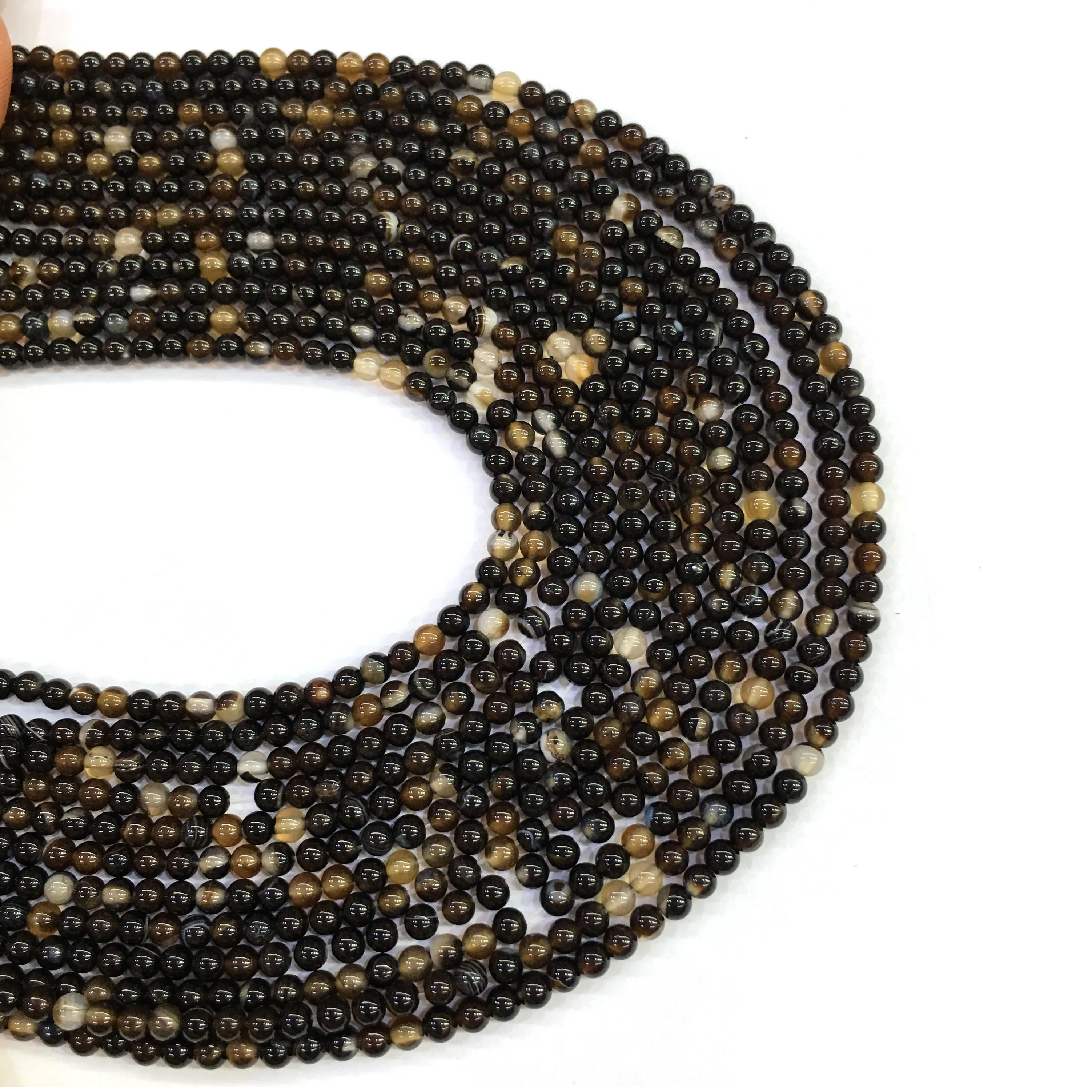 Натуральный камень агат бусины 4-6 мм маленькие круглые свободные камни для