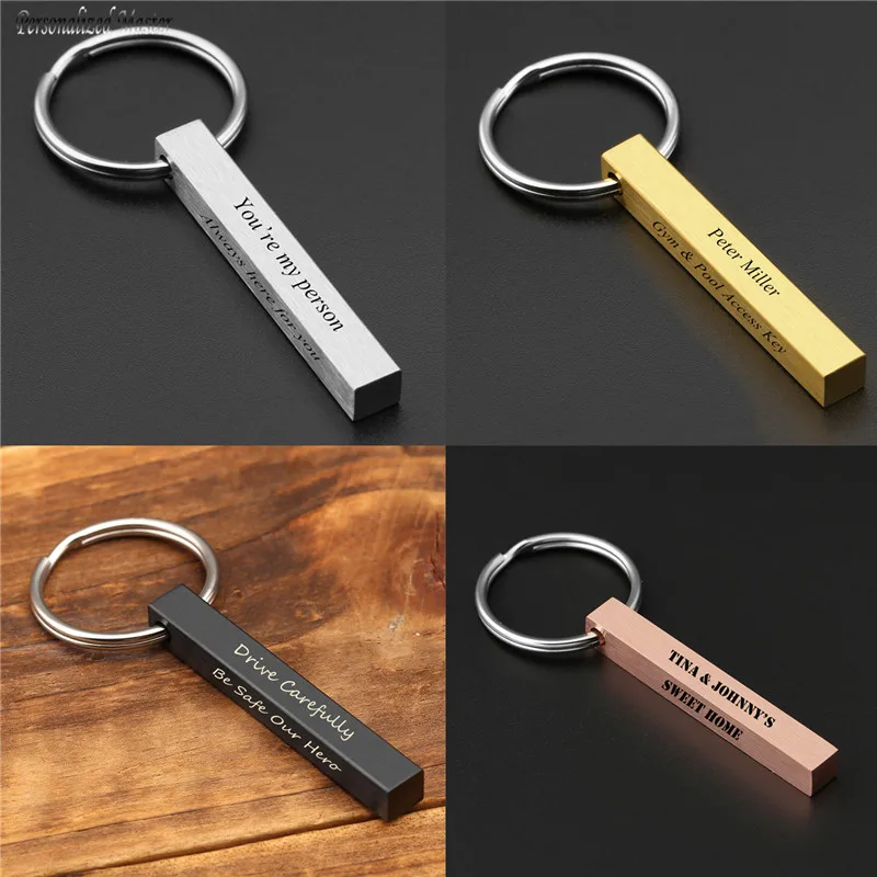 Брелок для ключей из нержавеющей стали персонализированная гравировка мастеров