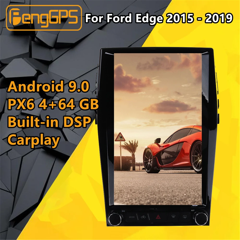 

For Ford Edge S-Max MK2 Android Radio 2015 2016 - 2019 Car multimedia Player Audio Tesla PX6 Stereo Autoradio GPS Navi Head unit