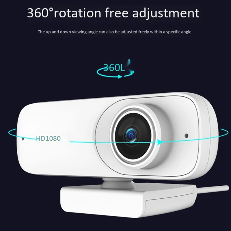 

Webcam with Microphone, 1080P HD Streaming USB Computer Webcam [Plug and Play] [30Fps] Laptop/PC Webcam for Conference