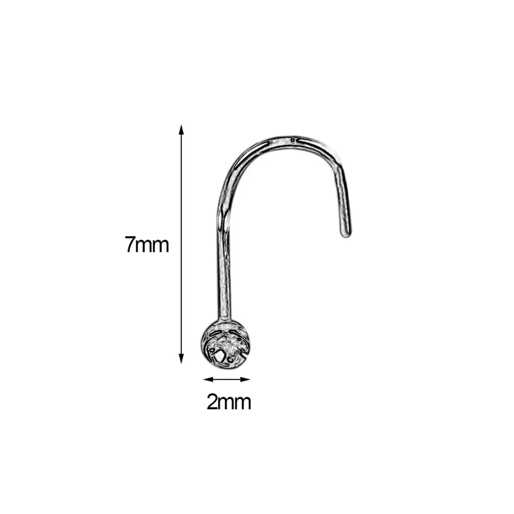 

Women Fashion Mix Colors Rhinestone Hook Bone Bar Body Piercing Jewelry Exquisite Nose Studs Ring Lovely Decoration