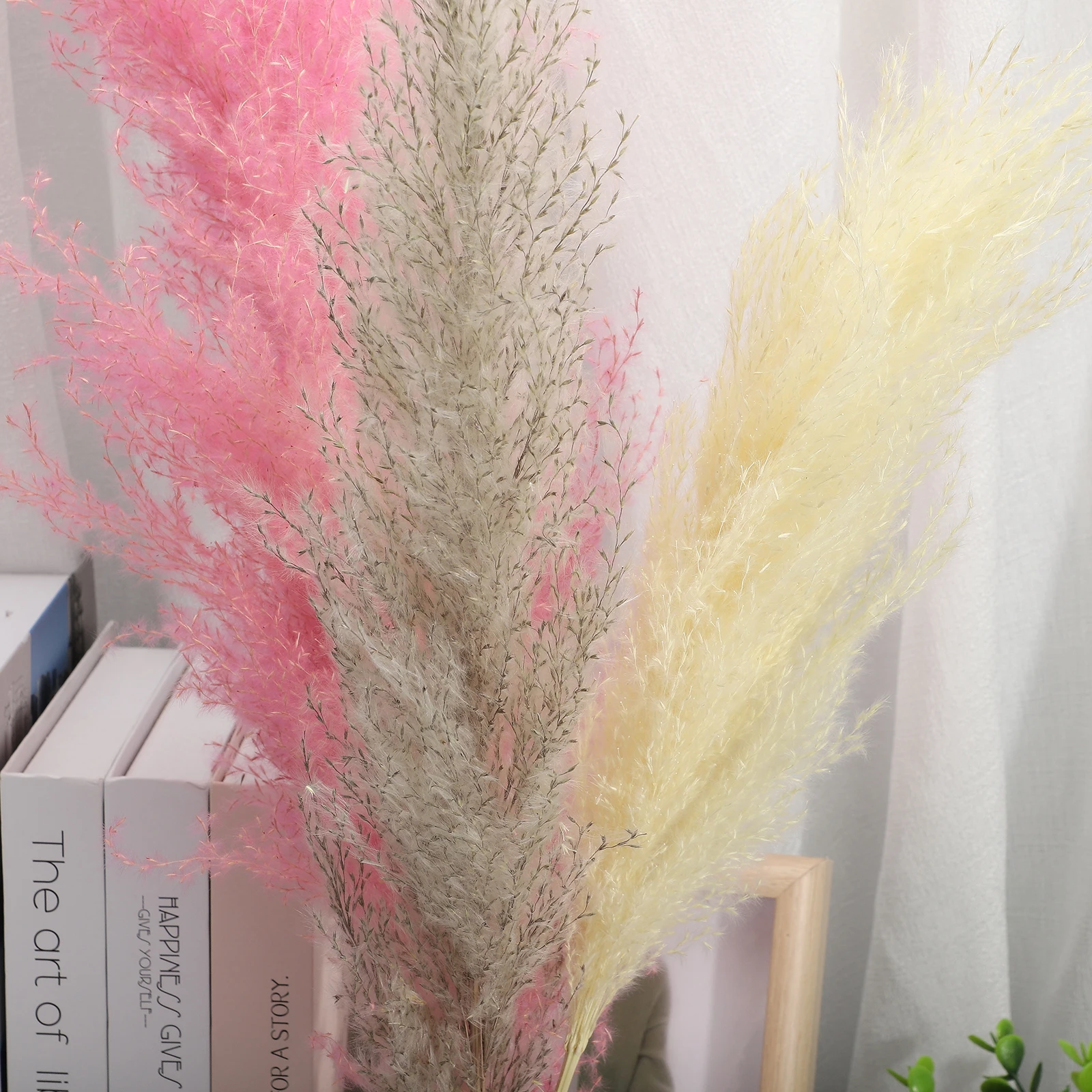 

Dried Reed Home Decor Dried Pampas Grass Flower Phragmites Boho Fake Photographing Wedding Home Gardening Artificial Bouquet