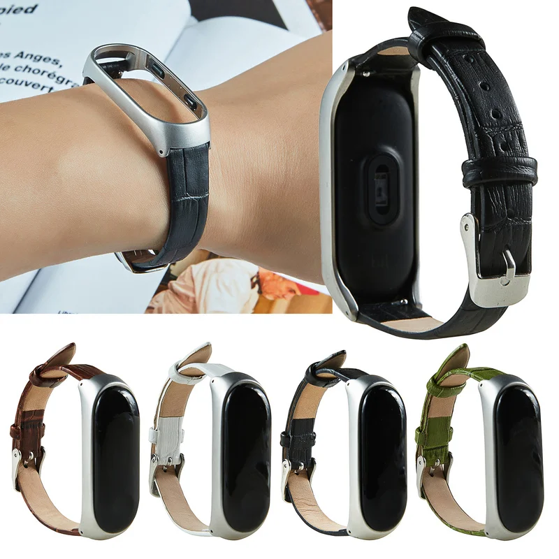 Браслет Millet 4 умный спортивный браслет водонепроницаемый для Xiaomi Mi Band кожаный