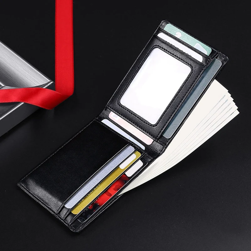 

Genuine Leather Ultra-Thin Mini Wallet Fashion and RFID Wallet