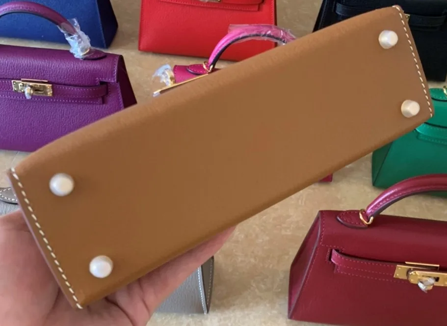 

Fully Handmade Brand Mini PURSE,19.5cm Brown Design Bag,Luxury Handbag,Cherves Leather,Fast Delivery