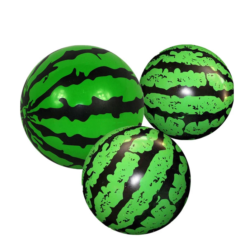 Оригинальный надувной мяч 20 см резиновый с имитацией арбуза для пляжного