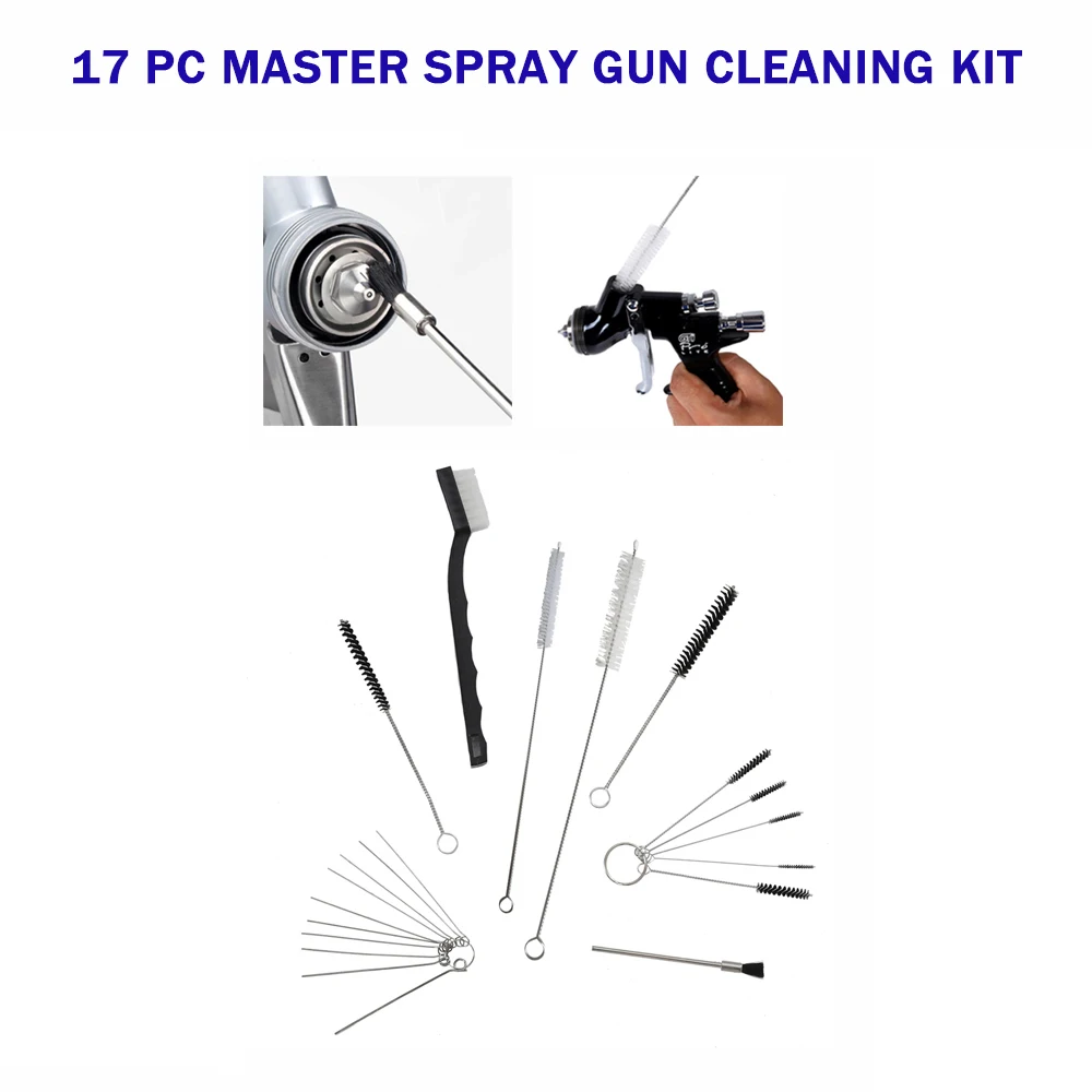 

17pcs Spray Lance Nozzle Cleaning Repair Tool Needle Brush Kit Set Cleaning Accessory Multipurpose Cleaning Tool