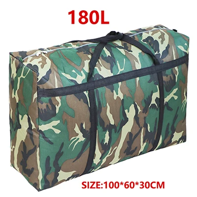 Camouflage Дорожная сумка, холщовая, переносная, для женщин, для выезда за границу, сумка для багажа, большая вместительность, 40L-180L, большая, переносная, для дома, сумка для хранения, очень большая - Цвет: Camouflage