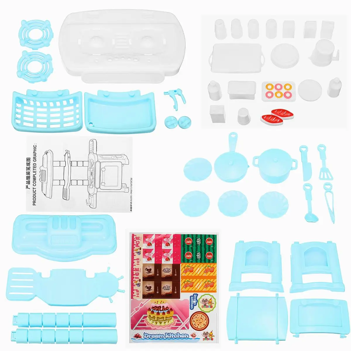 

2020 NEW Portable Kids Play House Toys Gift Girl Tableware Sets Kitchen Cooking Simulation Model Kitchen Cooker Pretend Play
