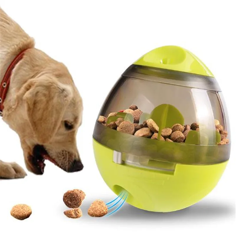 

Oval Dog Puzzle Pet Toy Fun Tumbler Leaky Ball