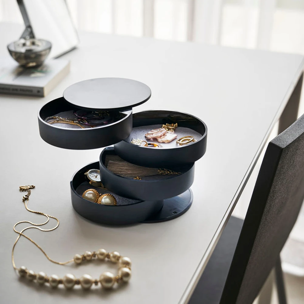 4 слойная роторная коробка для хранения цветов выставочная органайзер ювелирных