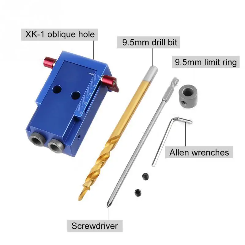

Pocket Hole Jig Kit System Mini Style Wood Working Joinery Tool Set with Step Drill Bit